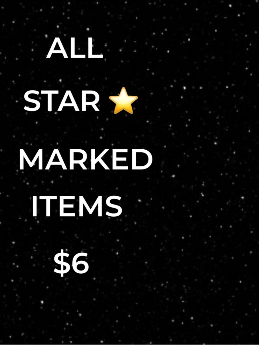 All Star Marked Items - $6